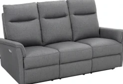 Home affaire 3-Sitzer »FINNARA, 3-Sitzer,elelektrische Relaxfunktion in 2 Sitzen, USB A/C« Liegefunktion 105°-135°, Federkern,