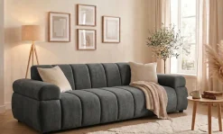 Home affaire 3-Sitzer »LYOTH Design-Sofa, moderne Steppung, Breite 220 cm« mit Wellenunterfederung, gemütlich und modern, komfortables Sitzgefühl