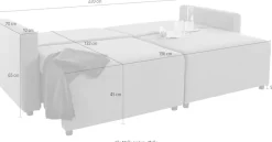 Home affaire 2-Sitzer »Marva 2tlg.« beide Elemente ausziehbar für Bettfunktion, mit Bettkasten