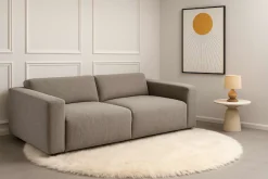 Home affaire 3-Sitzer »Noord mit Kedernaht, Breite 232 cm« Cord, Struktur, Webstoff, mit Wellenunterfederung, Massivholzrahmen