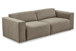 Home affaire 3-Sitzer »Noord mit Kedernaht, Breite 232 cm« Cord, Struktur, Webstoff, mit Wellenunterfederung, Massivholzrahmen