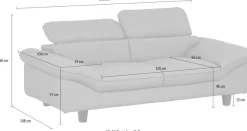 Home affaire 2-Sitzer »Pilot« Big-Sofa mit Kopfteilverstellung