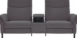 Home affaire 2-Sitzer »Sisto, inklusive 2x Relaxfunktion motorisch mit Herz-Waage-Beschlag« Zwischenelement mit Tisch, Steckdose & USB-Ladestation