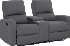 Home affaire 2-Sitzer »TOURNAY, 2er-Kinosofa, Liegesofa, TV-Sessel, Multimedia-Sofa« mit manueller Relaxfunktion, Getränkehalter, Staufach