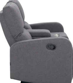 Home affaire 2-Sitzer »TOURNAY, 2er-Kinosofa, Liegesofa, TV-Sessel, Multimedia-Sofa« mit manueller Relaxfunktion, Getränkehalter, Staufach