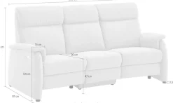 Home affaire 3-Sitzer »Turin Sofa mit elektrischer Relaxfunktion, Breite 226 cm« inkl. Tisch, USB & Steckdose, Federkern & pflegeleichtem Bezug