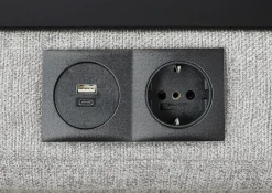 Home affaire 3-Sitzer »Turin Sofa mit elektrischer Relaxfunktion, Breite 226 cm« inkl. Tisch, USB & Steckdose, Federkern & pflegeleichtem Bezug