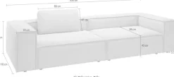 Home affaire 3-Sitzer »Watertown moderner 3-Sitzer« extra breites Sofa mit in eleganten Bezügen & großzügiger Sitzfläche