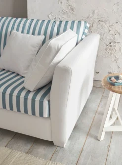 Home affaire Sitzgruppe »CALIFORNIA« 2 Stk. tlg. maritimer Landhausstil, Sessel mit passenden Hocker 65x65 cm