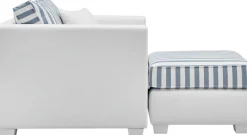 Home affaire Sitzgruppe »CALIFORNIA« 2 Stk. tlg. maritimer Landhausstil, Sessel mit passenden Hocker 65x65 cm