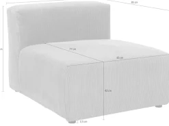 Home affaire Sofaelement »Gerrid« Cord-Bezug, Mittelelement, auch einzeln stellbar