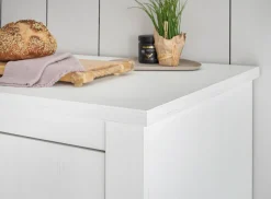 Home affaire Spülenschrank »Florenz, Küchenunterschrank in Pinie Weiß, Unterschrank« mit verschnörkeltem Metallgriff, im Landhausstil, Arbeitshöhe 92 cm