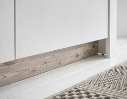 Home affaire Spülenschrank »Florenz, Küchenunterschrank in Pinie Weiß, Unterschrank« mit verschnörkeltem Metallgriff, im Landhausstil, Arbeitshöhe 92 cm