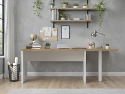 Home affaire Tischelement »Easy, 68 x 68 cm, Verbindungstisch, Anbautisch, Eckverbindung« mit Stützfuß, Ecke abgerundet-Viertelkreis, Tischplatte 38 mm stark