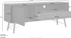 Home affaire TV-Board »TV-Möbel, Fernsehtisch, TV-Unit, Media-Möbel, Sideboard,« TV-Kommode, Breite/Höhe 150/60 cm, 1 Tür, 1 offenes Fach, 1 Schublade