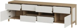 Home affaire TV-Schrank »Stranda, moderner TV-Unterschrank, Kommode im Scandi-Style, Lowboard« Rahmenoptik, ausreichend Stauraum, vielseitig einsetzbar, 193 cm breit