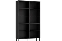 Home affaire Vitrine »BELLOT Vitrineschrank mit 2 Türen, verglast, mit viel Stauraum« Standvitrine/Glasvitrine, matt Hochschrank, Maße B/T/H: 106/40/187 cm