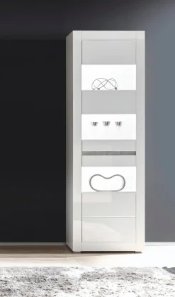 Home affaire Vitrine »Carat« Höhe 198 cm, zwei Leisten angeliefert, 1 x grau, 1 x weiss