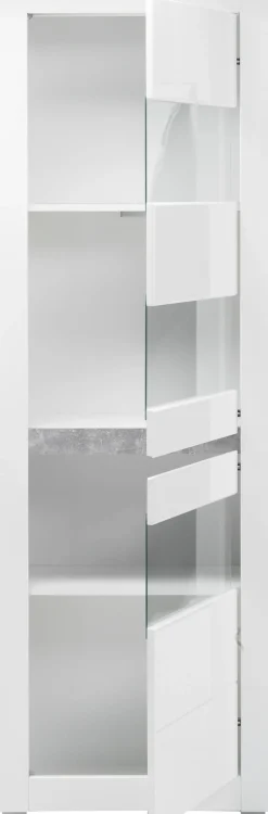 Home affaire Vitrine »Carat« Höhe 198 cm, zwei Leisten angeliefert, 1 x grau, 1 x weiss