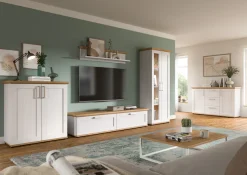 Home affaire Vitrine »Cosenza, Höhe 161 cm, 2 Türen, 4 Fächer« 1 Stk. tlg. Vitrine, Höhe 161 cm, Wohnzimmer, Esszimmer