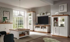 Home affaire Vitrine »Cremona, Hochschrank im Landhausstil, Glasvitrine« Metallgriffe, ausreichend Stauraum, vielseitig einsetzbar, 204 cm hoch