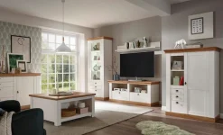 Home affaire Vitrine »Cremona, Hochschrank im Landhausstil, Glasvitrine« Metallgriffe, ausreichend Stauraum, vielseitig einsetzbar, 204 cm hoch