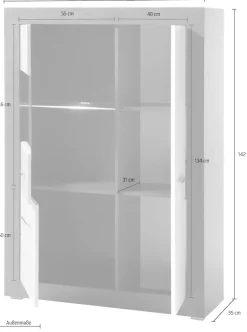 Home affaire Vitrine »Etero« Höhe 142 cm