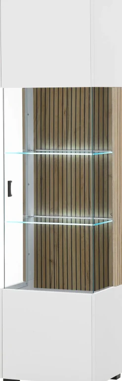 Home affaire Vitrine »Hudson« in moderner Trendfarbe, Griffe aus Metall (Schwarz), Höhe 180 cm