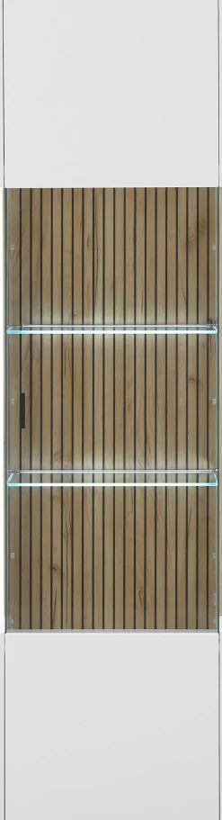 Home affaire Vitrine »Hudson« in moderner Trendfarbe, Griffe aus Metall (Schwarz), Höhe 180 cm