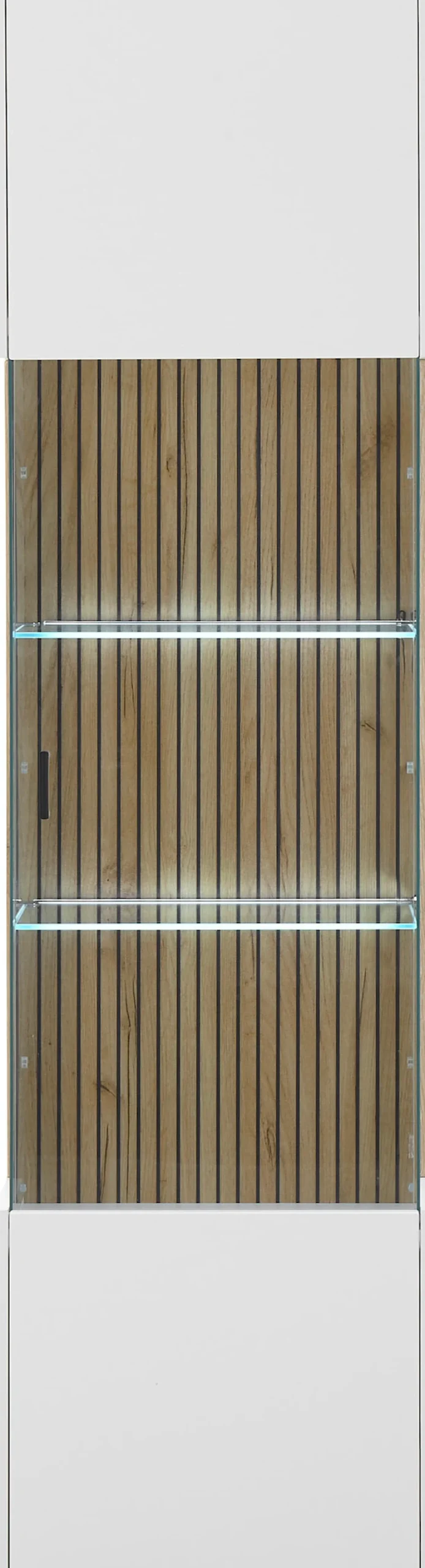 Home affaire Vitrine »Hudson« in moderner Trendfarbe, Griffe aus Metall (Schwarz), Höhe 180 cm