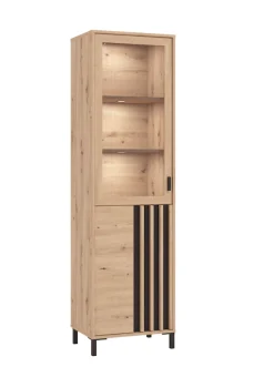 Home affaire Vitrine »LAVAL Vitrinenschrank, Glasschrank, Standvitrine, Highboard/Sideboard« Türen, 4 Einlegeböden, 5 Fächer, Gesamtmaße (B/T/H): 54,5/40/192,5 cm
