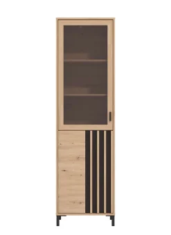 Home affaire Vitrine »LAVAL Vitrinenschrank, Glasschrank, Standvitrine, Highboard/Sideboard« Türen, 4 Einlegeböden, 5 Fächer, Gesamtmaße (B/T/H): 54,5/40/192,5 cm