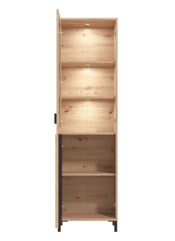 Home affaire Vitrine »LAVAL Vitrinenschrank, Glasschrank, Standvitrine, Highboard/Sideboard« Türen, 4 Einlegeböden, 5 Fächer, Gesamtmaße (B/T/H): 54,5/40/192,5 cm