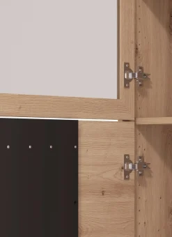 Home affaire Vitrine »LAVAL Vitrinenschrank, Glasschrank, Standvitrine, Highboard/Sideboard« Türen, 4 Einlegeböden, 5 Fächer, Gesamtmaße (B/T/H): 54,5/40/192,5 cm