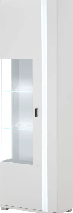 Home affaire Vitrine »LONG ISLAND« 1 Stk. tlg. in moderner Trendfarbe,inklusive senkrechter Beleuchtung,Breite 55 cm