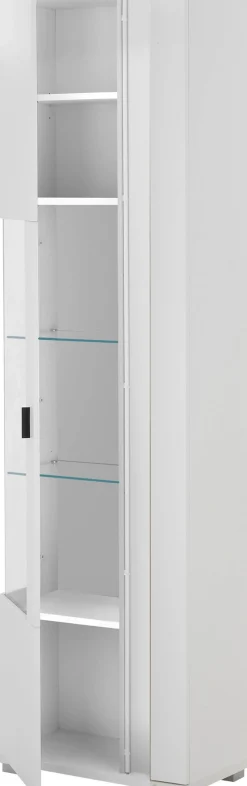 Home affaire Vitrine »LONG ISLAND« 1 Stk. tlg. in moderner Trendfarbe,inklusive senkrechter Beleuchtung,Breite 55 cm