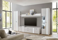 Home affaire Vitrine »LONG ISLAND« 1 Stk. tlg. in moderner Trendfarbe,inklusive senkrechter Beleuchtung,Breite 55 cm
