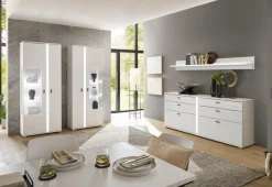 Home affaire Vitrine »LONG ISLAND, Stauraumvitrine« 1 Stk. tlg. in moderner Trendfarbe,inklusive senkrechter Beleuchtung,Breite 80 cm