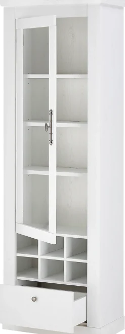 Home affaire Vitrine »RAVENNA« im romantischen Landhausstil, Griffe aus Metall, Höhe 200 cm