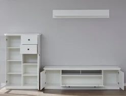 Home affaire Vitrine »Örebro« zeitloser Landhausstil, mit Vollauszug, Beleuchtung optional