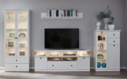 Home affaire Vitrine »Örebro« zeitloser Landhausstil, mit Vollauszug, Beleuchtung optional