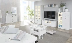 Home affaire Vitrine »Örebro« zeitloser Landhausstil, mit Vollauszug, Beleuchtung optional