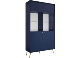 Home affaire Vitrine »ROMILDA Glasvitrine mit viel Stauraum, Maße B/T/H: 105/40/191 cm« Vitrinenschrank, Standvitrine mit 2 Türen, 10 Fächer