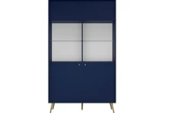Home affaire Vitrine »ROMILDA Glasvitrine mit viel Stauraum, Maße B/T/H: 105/40/191 cm« Vitrinenschrank, Standvitrine mit 2 Türen, 10 Fächer