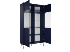 Home affaire Vitrine »ROMILDA Glasvitrine mit viel Stauraum, Maße B/T/H: 105/40/191 cm« Vitrinenschrank, Standvitrine mit 2 Türen, 10 Fächer