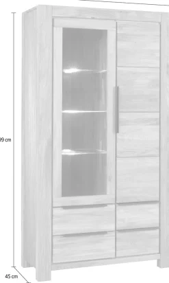 Home affaire Vitrine Schubladen mit Selbsteinzug, Türen mit Dämpfern für sanftes Schließen
