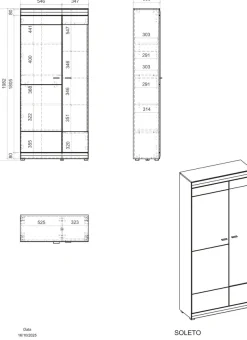 Home affaire Vitrine »Soleto, Vitrinenschrank in Evoke Eiche, moderne Glasvitrine« ausreichend Stauraum, schwarze Griffe aus Metall, zeitlos