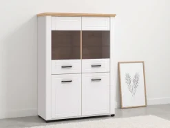 Home affaire Vitrine »Valencia« 2 Türen mit 4mm-Sicherheitsglas, Breite 103,5 cm
