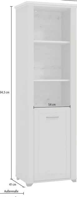 Home affaire Vitrine »Valencia« Breite 60,5 cm, mit 3 offenen Fächern