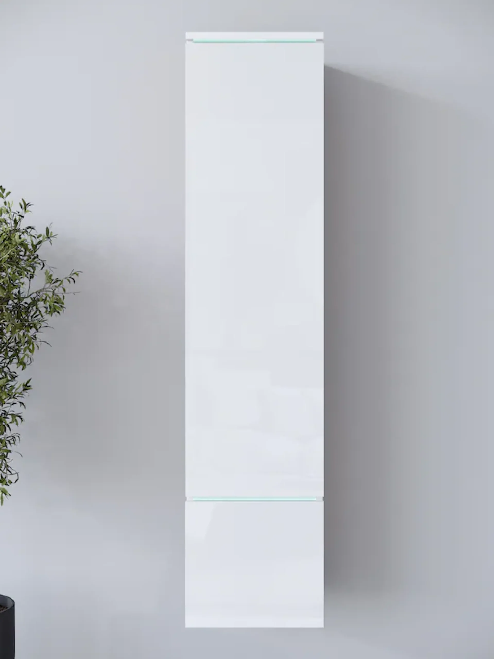 Home affaire Vitrine »Vera, Höhe 130 cm, in verschiedenen Farbausführungen« 1 Stk. tlg. LED-Beleuchtung, Türanschlag frei wählbar, stehend/hängend